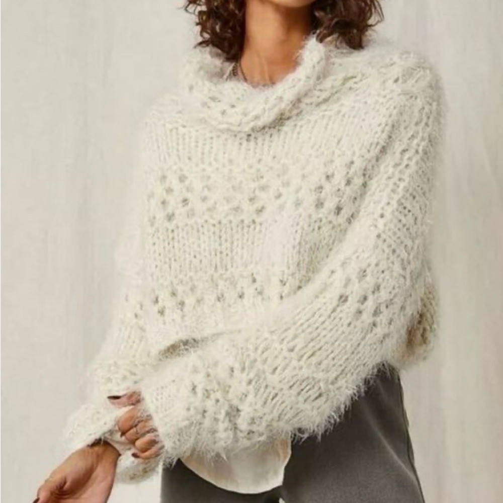 Free People Rustin Inn Boxy Cropped Turtleneck